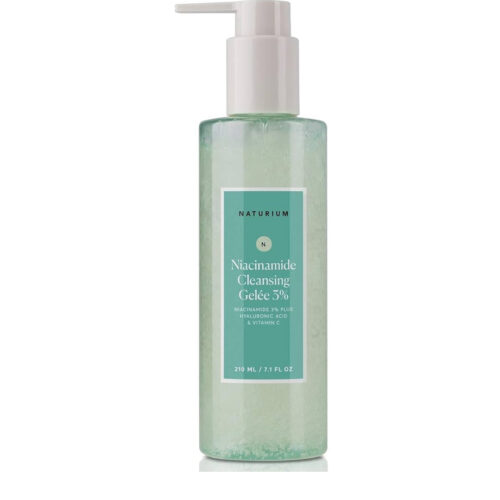 Naturium Niacinamide Cleansing Gelée 3% Plus Hyaluronic Acid & Vitamin C, Gentle & Smoothing Face Wash, 7.1 oz /210ml