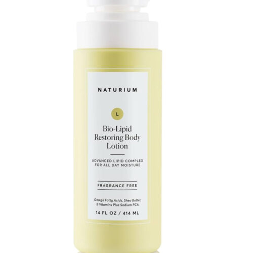 Naturium Bio-Lipid Restoring Moisturizing Body Lotion with Shea Butter, Fragrance Free, 14 oz / 414ml