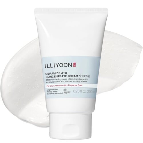 ILLIYOON Ceramide Ato Concentrate Cream Moisturiser for Dry&Sensitive Skin, 100hr Hydration, Restoring Skin Barrier