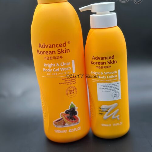 Advanced Korean Body Lotion & Gel Wash 1200ml & 500ml (A pack of 2)