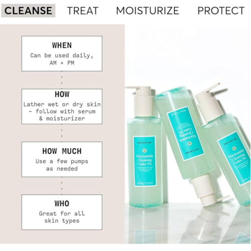 Alternative view of Naturium Niacinamide Cleansing Gelée 3% Plus Hyaluronic Acid & Vitamin C, Gentle & Smoothing Face Wash, 7.1 oz /210ml