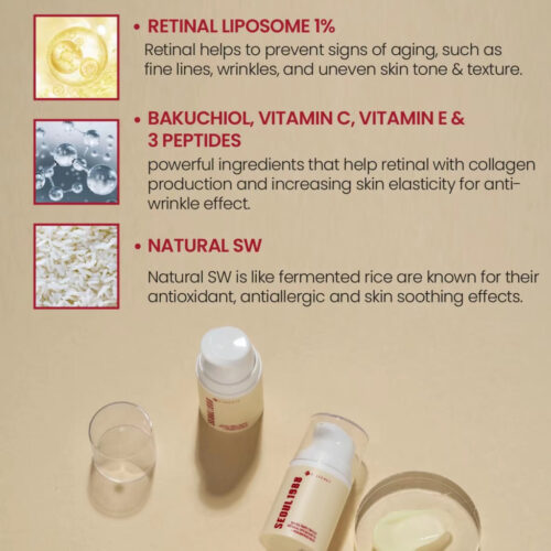 Alternative view of K-Secret Seoul 1988 Cream with Retinal Liposome & Fermented Rice for Anti-Aging & Brightening - 50ML