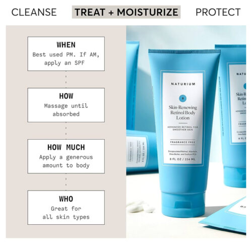 Alternative view of Naturium Skin-Renewing Retinol Body Lotion, Advanced Firming Anti-Aging Skin Care, with Encapsulated Retinol & Shea Butter, 8 oz / 234ml