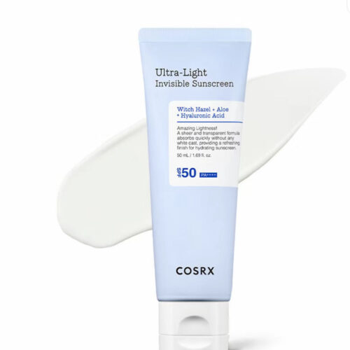 COSRX Ultra-Light Invisible Sunscreen - SPF 50 PA++++, Hydrating Sun Cream With Witch Hazel, Extra High UV Protection, 50mL