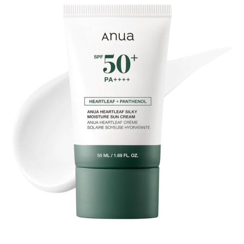 ANUA Heartleaf Silky Moisture Sun Cream SPF 50 PA++++Sunscreen 50ml