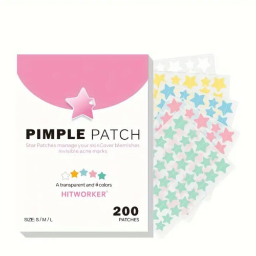 200 Count Hydrocolloid Acne Patches, -Adult Invisible Blemish Cover Stickers, Alcohol-Free, Cleansing Effect, Suitable for All Skin Types, Unscented