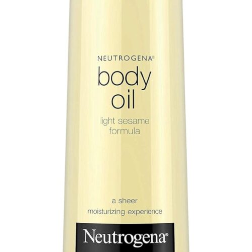 Neutrogena Body Oil Light Sesame Formula, Dry Skin Moisturizer & Hydrating Body Massage Oil, 8.5 fl oz / 250ml