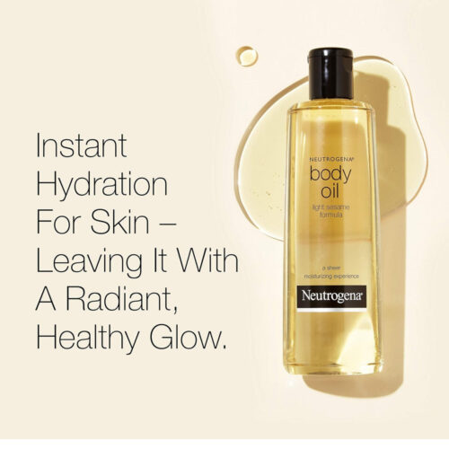 Alternative view of Neutrogena Body Oil Light Sesame Formula, Dry Skin Moisturizer & Hydrating Body Massage Oil, 8.5 fl oz / 250ml