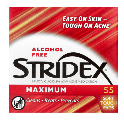 STRIDEX Acne Control Touch Pads | 55 PADS | XL Textured Dual 90 Pads .